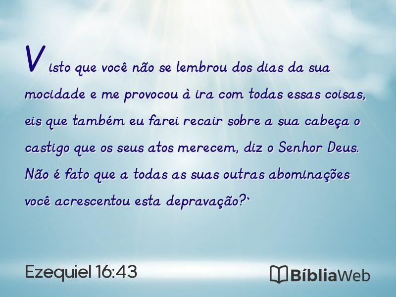 Ezequiel 16:43 em imagem para compartilhar