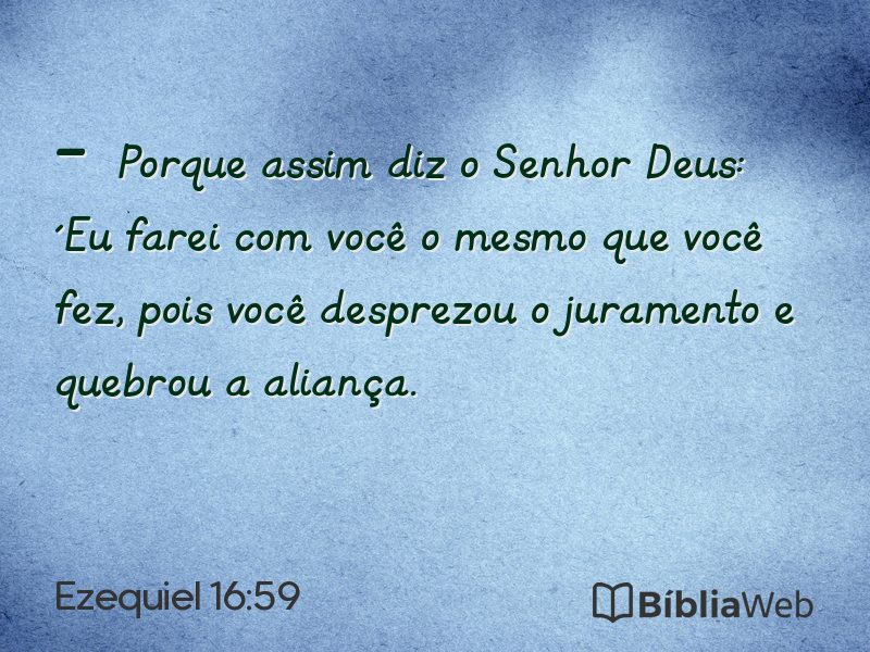Ezequiel 16:59 em imagem para compartilhar