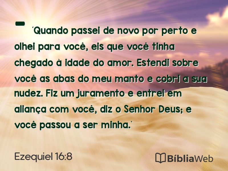 Ezequiel 16:8 em imagem para compartilhar