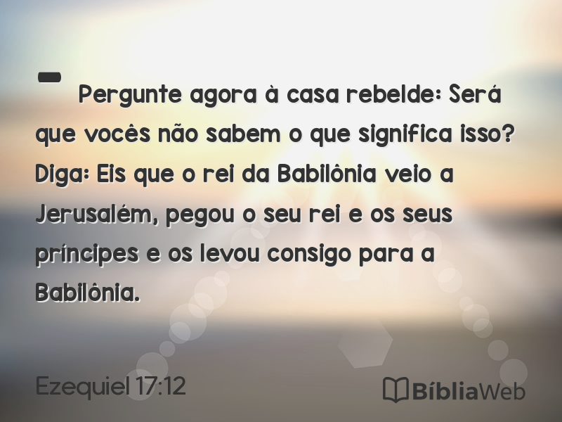 Ezequiel 17:12 em imagem para compartilhar