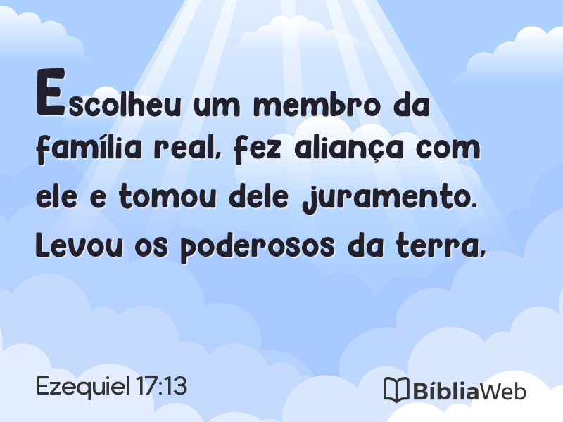 Ezequiel 17:13 em imagem para compartilhar