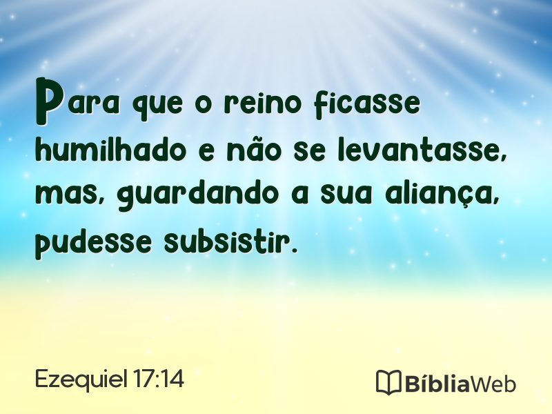 Ezequiel 17:14 em imagem para compartilhar