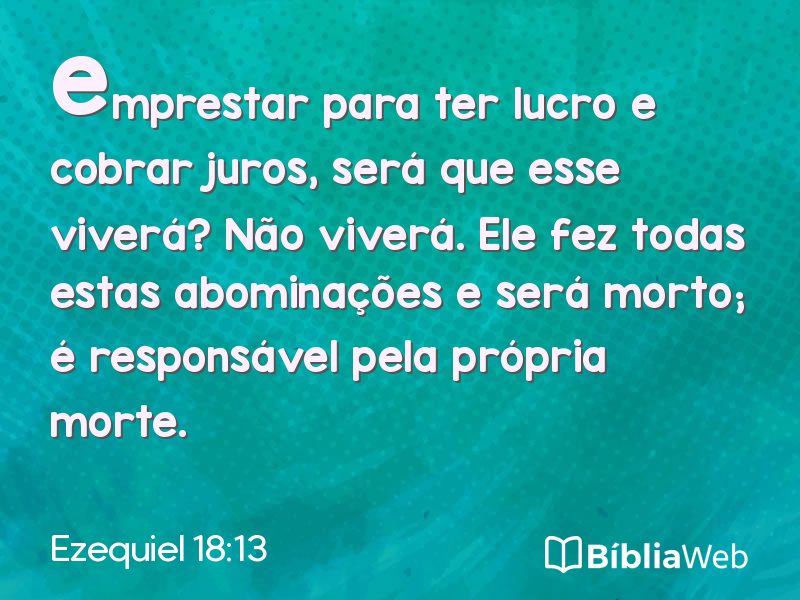 Ezequiel 18:13 em imagem para compartilhar