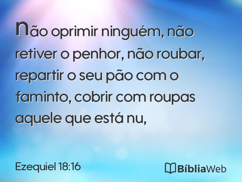 Ezequiel 18:16 em imagem para compartilhar