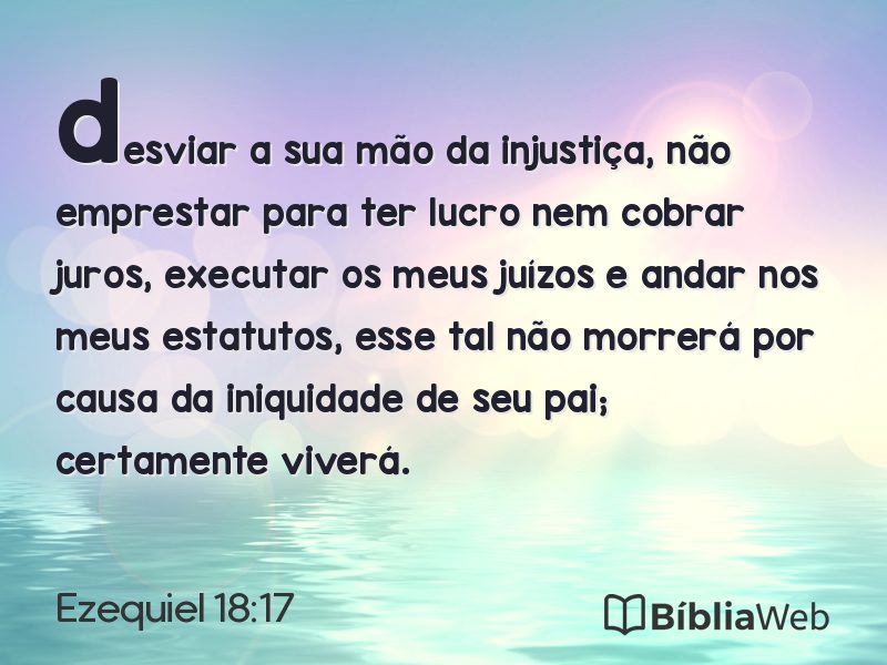 Ezequiel 18:17 em imagem para compartilhar
