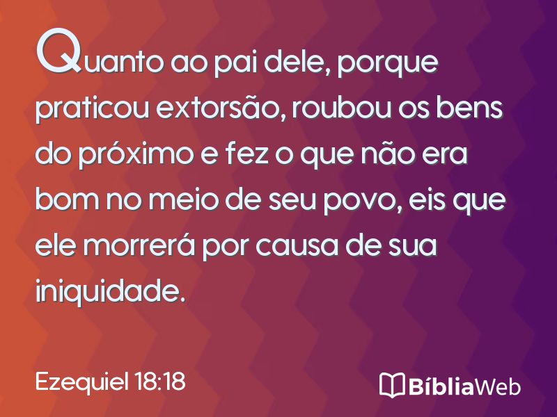 Ezequiel 18:18 em imagem para compartilhar