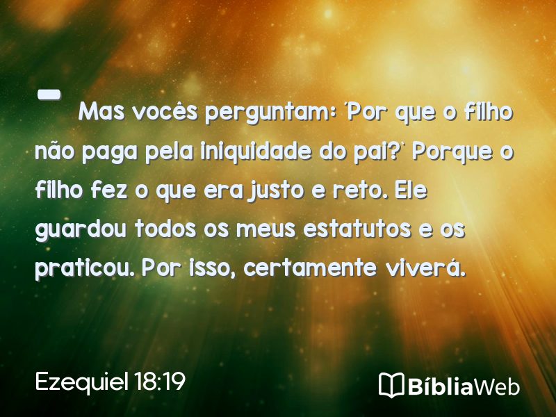 Ezequiel 18:19 em imagem para compartilhar