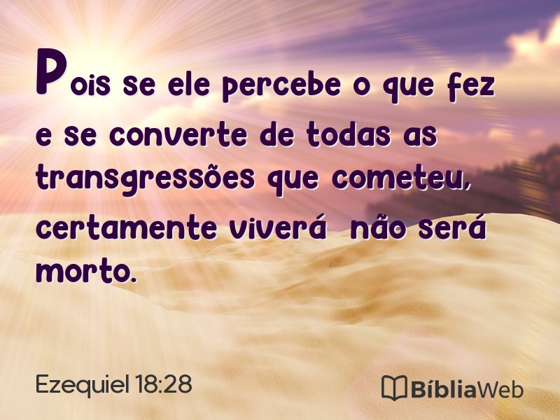 Ezequiel 18:28 em imagem para compartilhar