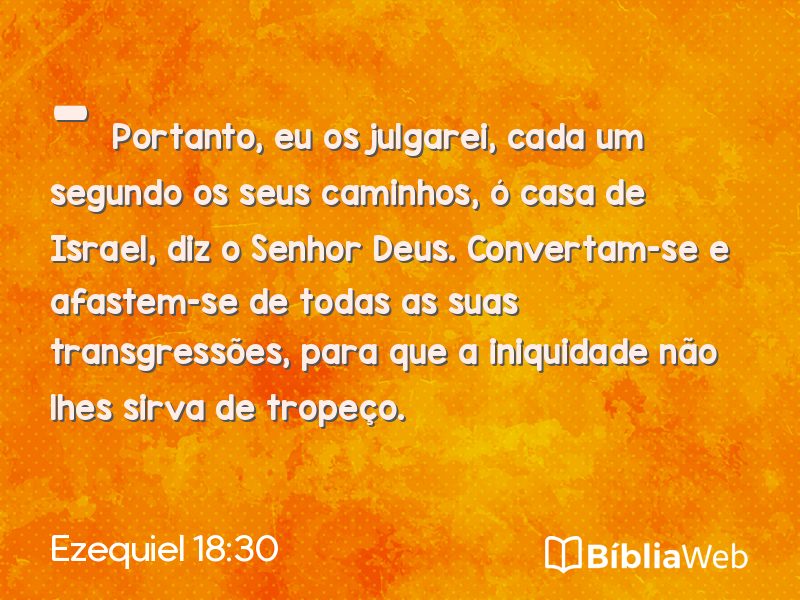 Ezequiel 18:30 em imagem para compartilhar