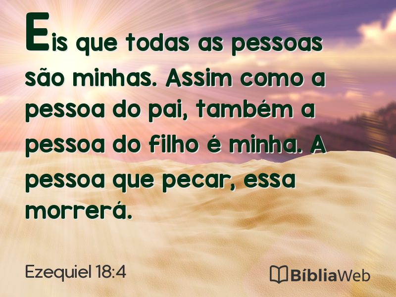 Ezequiel 18:4 em imagem para compartilhar
