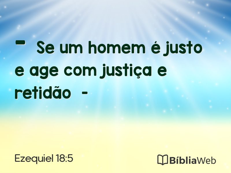 Ezequiel 18:5 em imagem para compartilhar