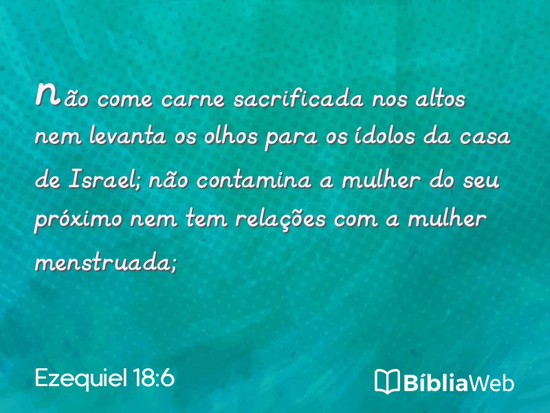 Ezequiel 18:6 em imagem para compartilhar