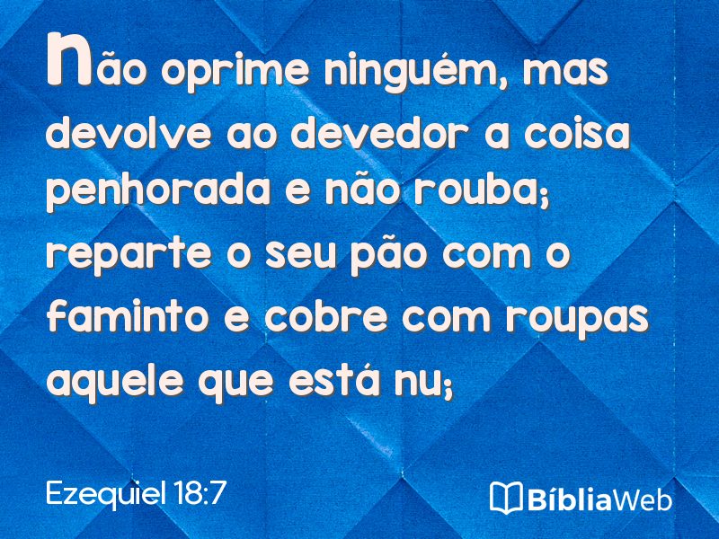 Ezequiel 18:7 em imagem para compartilhar