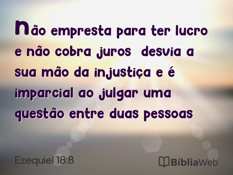 Ezequiel 18:8 em imagem para compartilhar