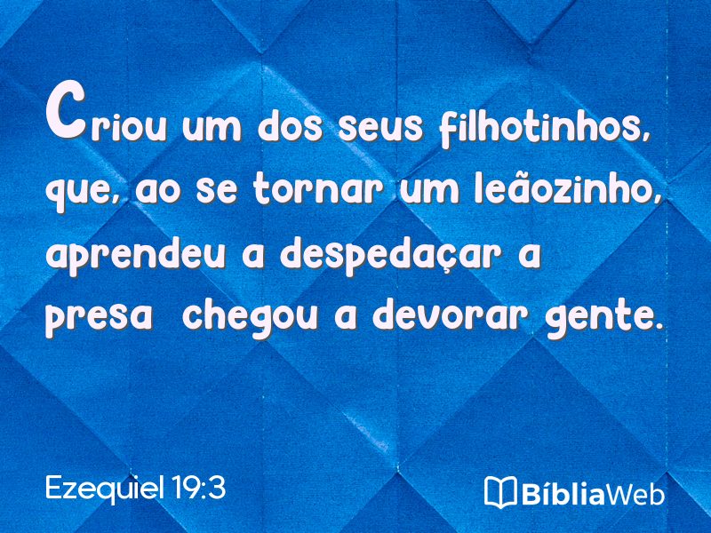 Ezequiel 19:3 em imagem para compartilhar