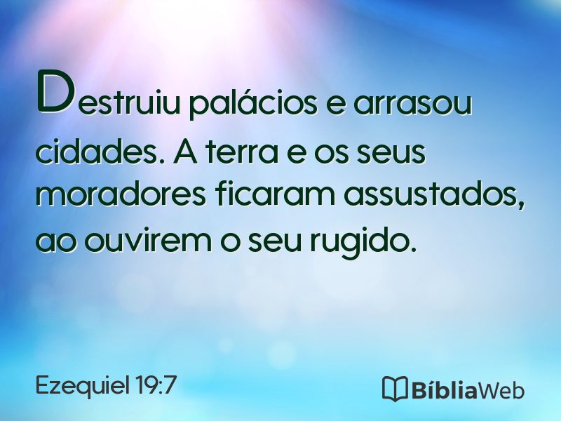 Ezequiel 19:7 em imagem para compartilhar