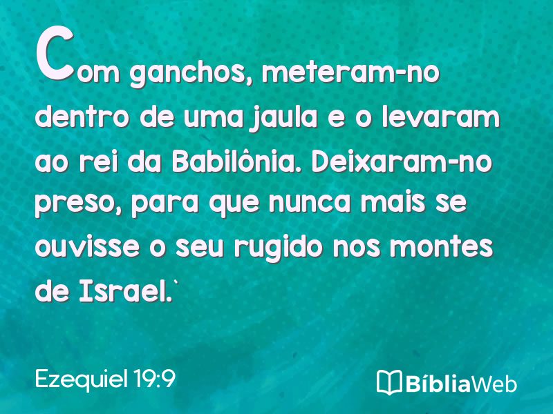 Ezequiel 19:9 em imagem para compartilhar