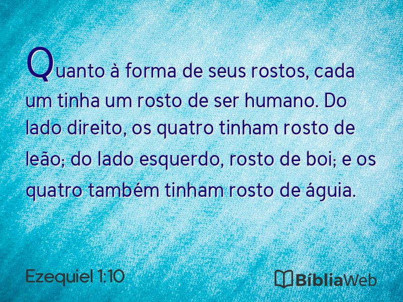 Ezequiel 1:10 em imagem para compartilhar