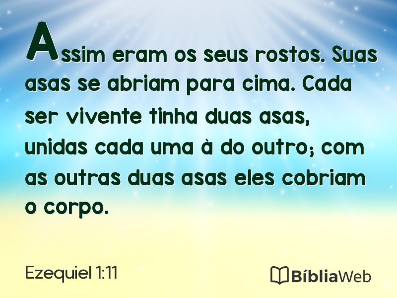Ezequiel 1:11 em imagem para compartilhar