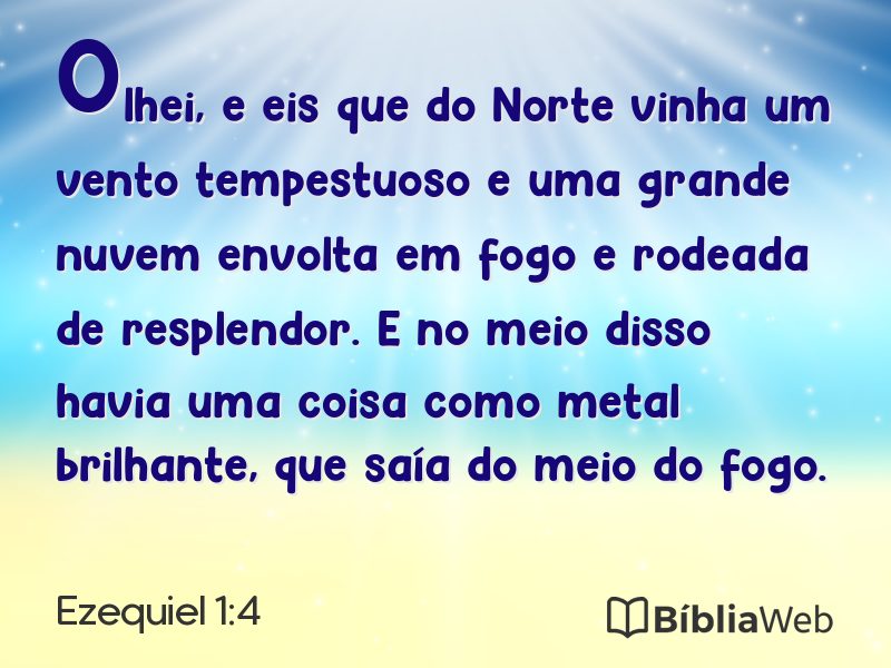 Ezequiel 1:4 em imagem para compartilhar