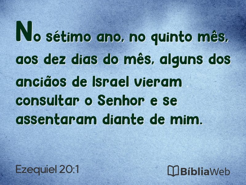 Ezequiel 20:1 em imagem para compartilhar
