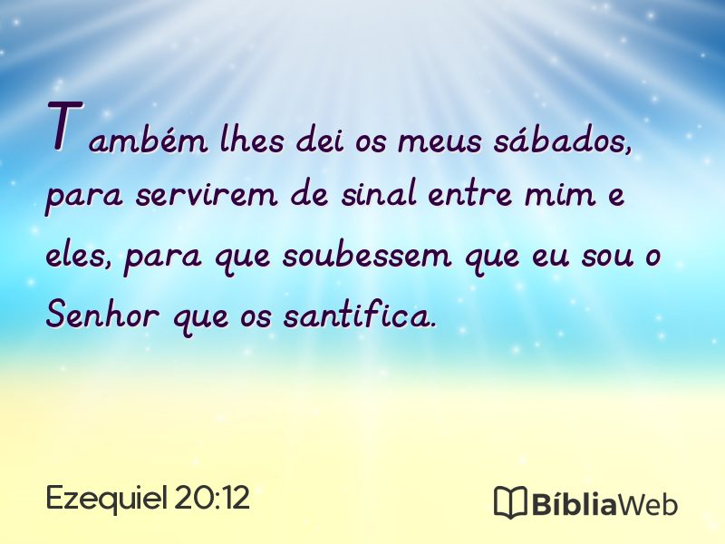 Ezequiel 20:12 em imagem para compartilhar