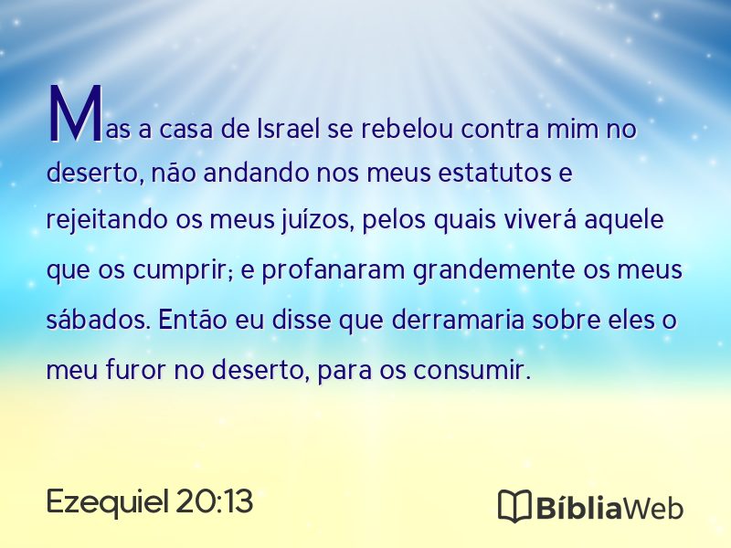 Ezequiel 20:13 em imagem para compartilhar