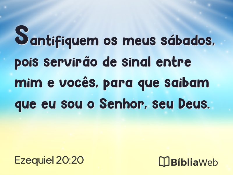 Ezequiel 20:20 em imagem para compartilhar