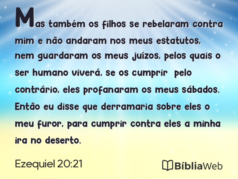 Ezequiel 20:21 em imagem para compartilhar