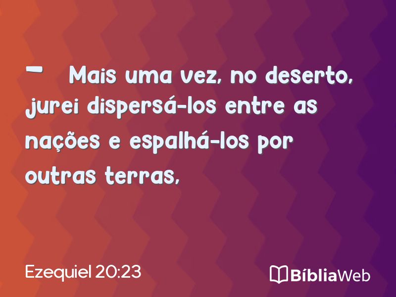 Ezequiel 20:23 em imagem para compartilhar