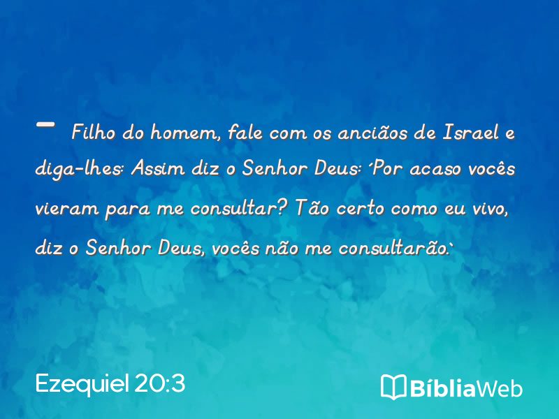Ezequiel 20:3 em imagem para compartilhar