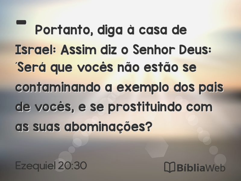 Ezequiel 20:30 em imagem para compartilhar
