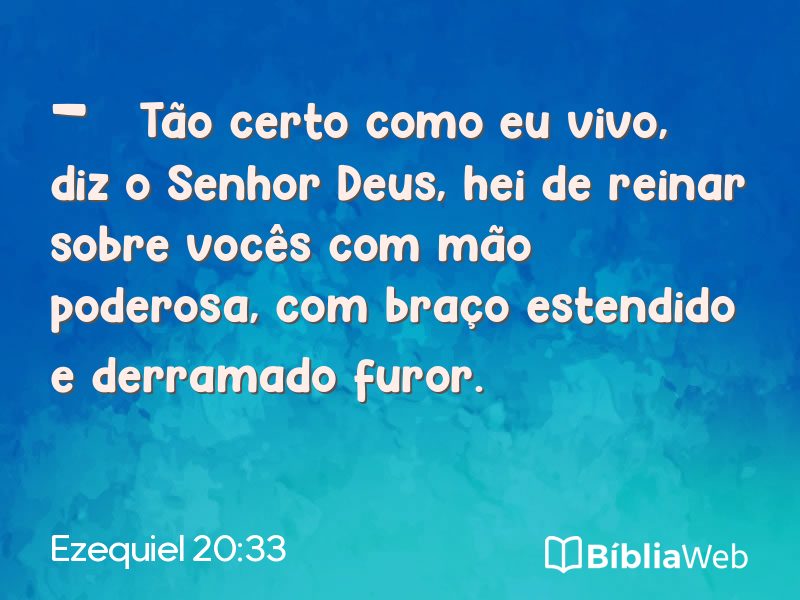 Ezequiel 20:33 em imagem para compartilhar