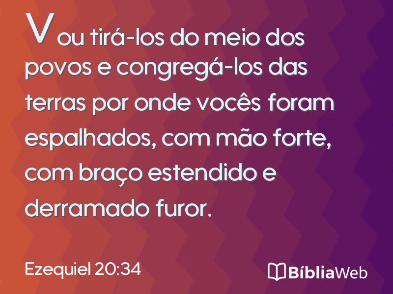 Ezequiel 20:34 em imagem para compartilhar