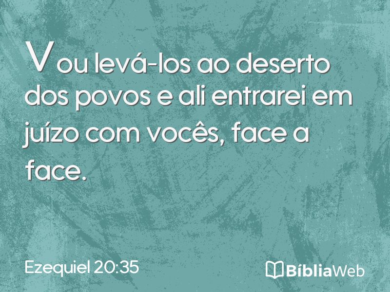 Ezequiel 20:35 em imagem para compartilhar