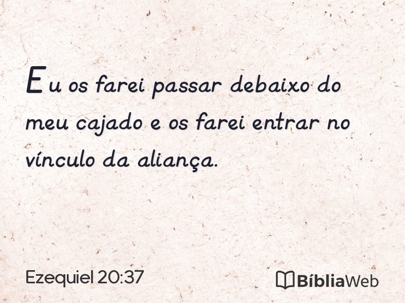 Ezequiel 20:37 em imagem para compartilhar