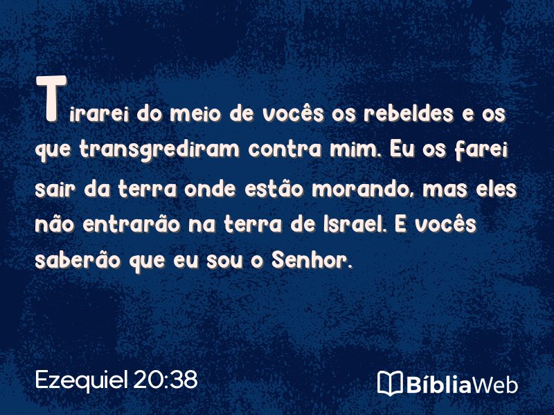 Ezequiel 20:38 em imagem para compartilhar