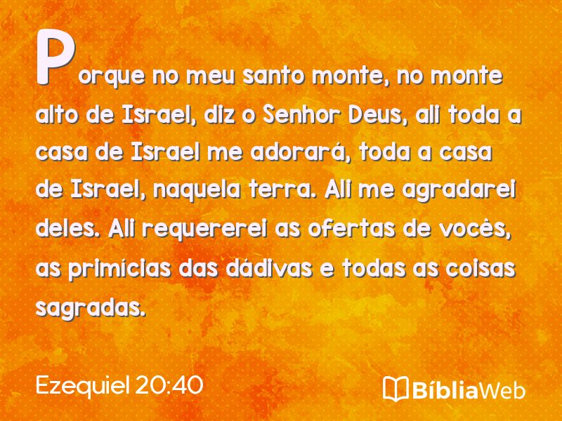 Ezequiel 20:40 em imagem para compartilhar