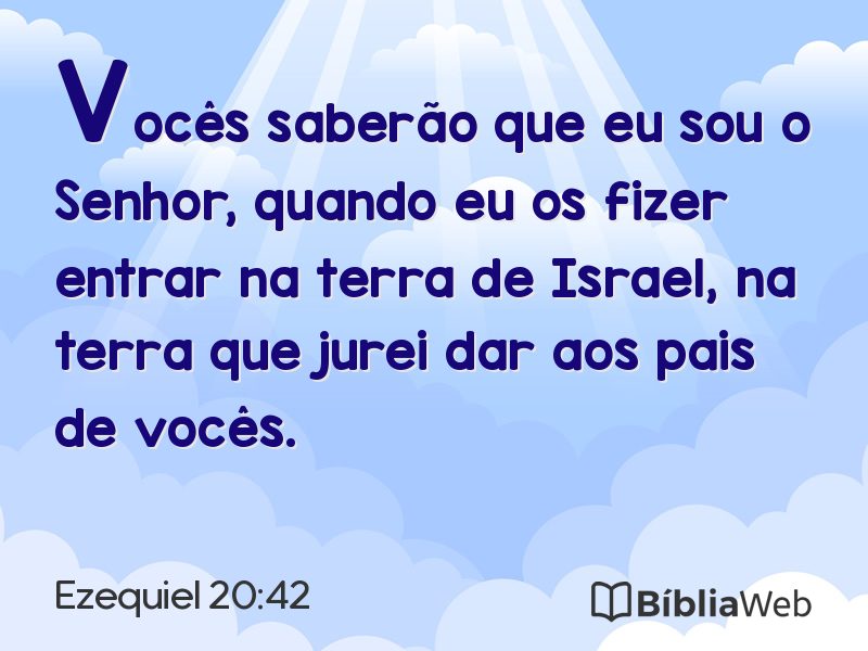 Ezequiel 20:42 em imagem para compartilhar