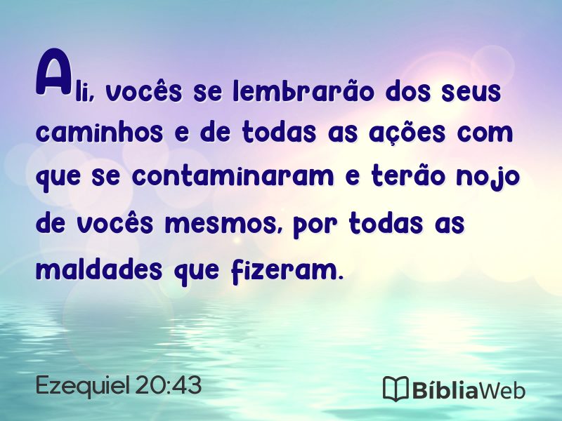 Ezequiel 20:43 em imagem para compartilhar
