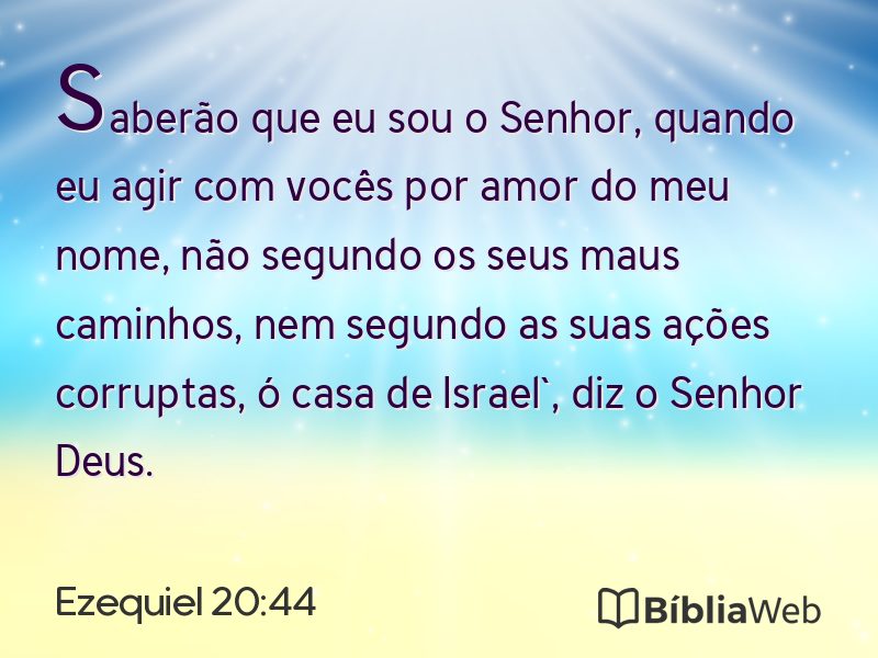 Ezequiel 20:44 em imagem para compartilhar