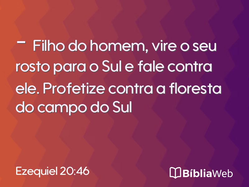 Ezequiel 20:46 em imagem para compartilhar