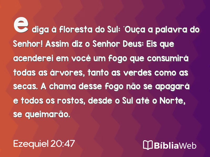 Ezequiel 20:47 em imagem para compartilhar