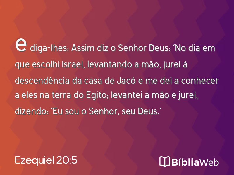 Ezequiel 20:5 em imagem para compartilhar