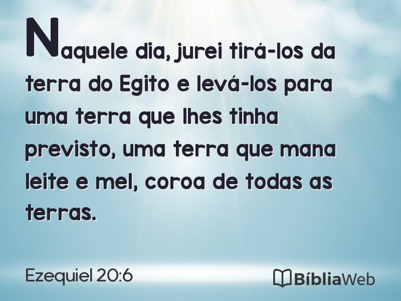 Ezequiel 20:6 em imagem para compartilhar