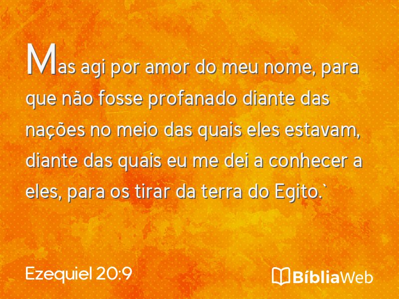 Ezequiel 20:9 em imagem para compartilhar