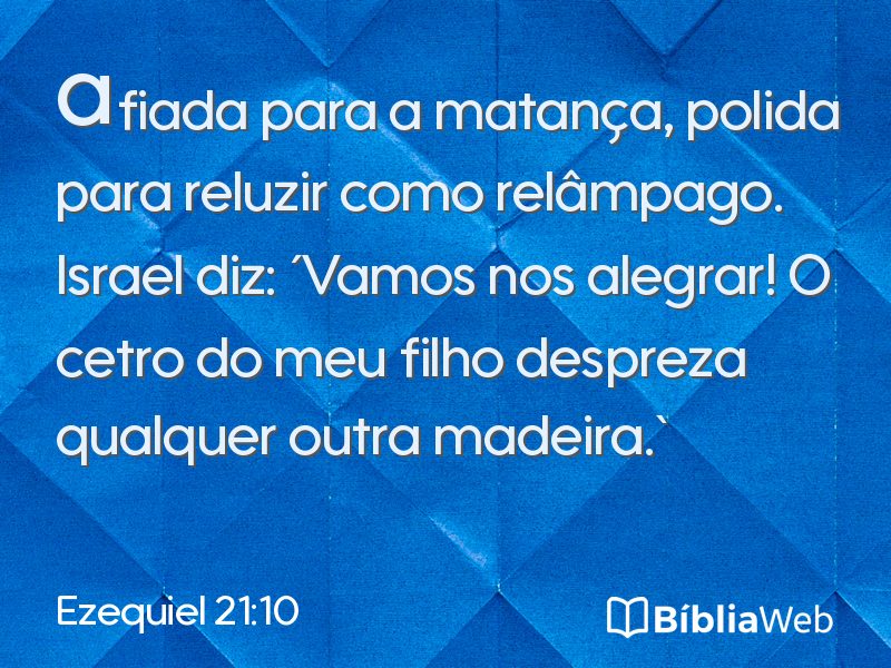 Ezequiel 21:10 em imagem para compartilhar