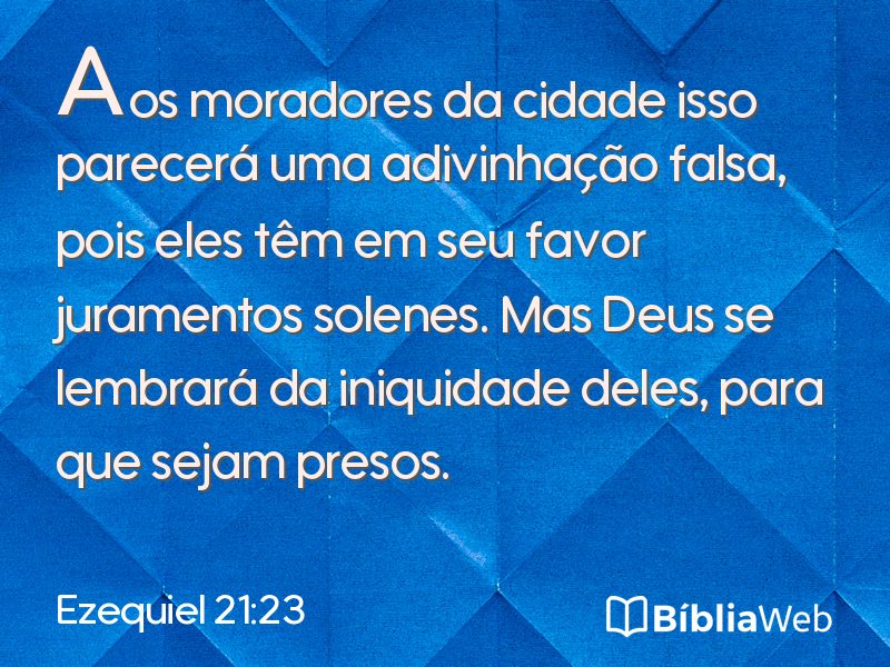 Ezequiel 21:23 em imagem para compartilhar