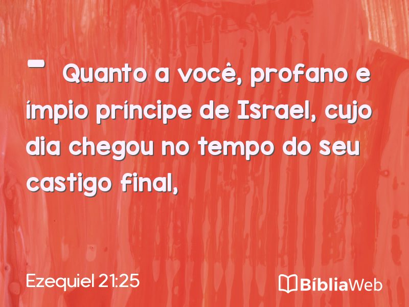 Ezequiel 21:25 em imagem para compartilhar