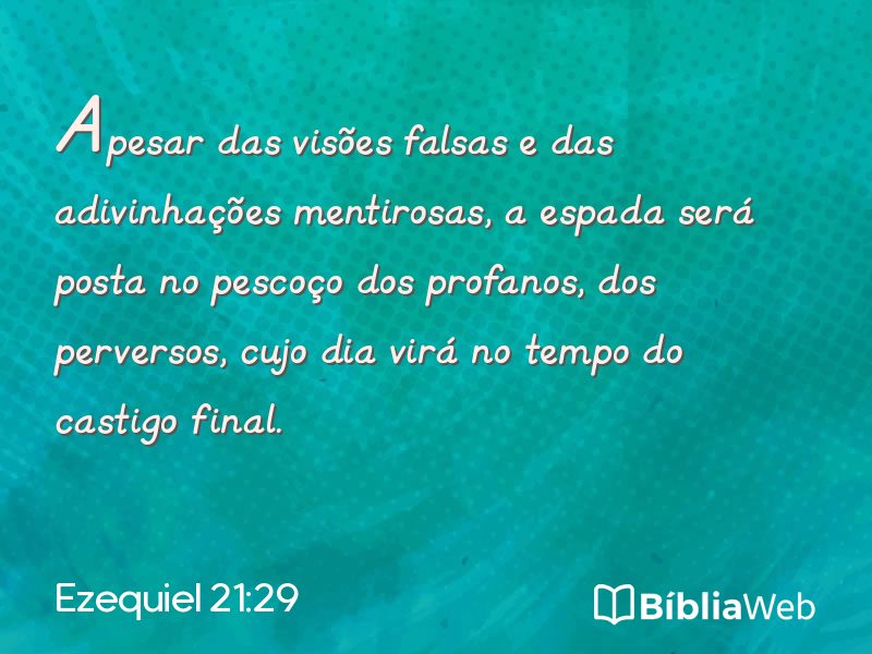 Ezequiel 21:29 em imagem para compartilhar